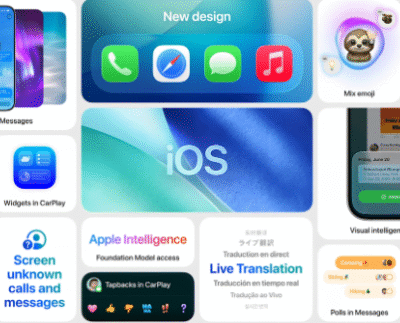"Apple new iOS 26 interface with redesigned features" "iPhone running Apple iOS 26 update" "Apple iOS 26 new widgets and control center" "Latest iOS 26 update for iPhone and iPad" "Apple iOS 26 features and performance improvements"