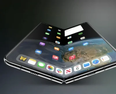 "Apple foldable iPhone design concept" "Foldable iPhone with flexible OLED display" "Latest Apple foldable iPhone smartphone model" "Foldable iPhone prototype showcasing sleek design" "Future of Apple smartphones foldable iPhone" "Foldable iPhone opened with multitasking screen" "Foldable iPhone concept with dual screens" "Foldable iPhone compared with regular iPhone