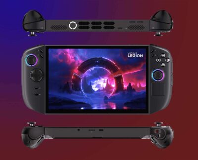 Legion Go 2 handheld gaming console front view Lenovo Legion Go 2 with detachable controllers Legion Go 2 official gaming device with high-resolution display Portable gaming with Lenovo Legion Go 2 in hand Legion Go 2 official design showcasing performance and portability Gamer playing AAA titles on Legion Go 2 handheld Legion Go 2 official device with cooling system and ergonomic design Lenovo Legion Go 2 showcasing cloud gaming support