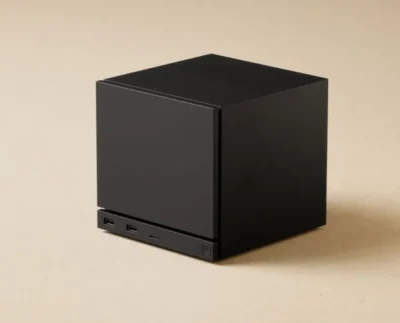 Steam Machine connected to a TV for gaming experience. Steam Controller with trackpads for precise control. SteamOS interface on the Steam Machine dashboard. Steam Machine gaming performance on a large TV screen. Steam Machine setup in the living room for a console-like experience.