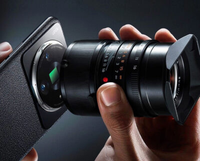 Xiaomi 17 Ultra teaser showing the phone’s camera bump and advanced lens setup. Close-up view of Xiaomi 17 Ultra rear quad-camera system highlighting large main sensor. Xiaomi 17 Ultra periscope telephoto lens for advanced zoom photography.